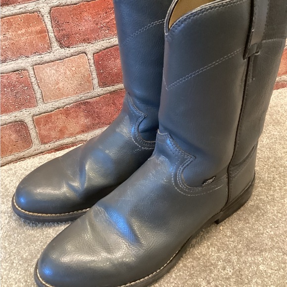 Justin Basics Men’s Classic Western Roper cowboy boots size 8.5 - Picture 3 of 6